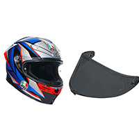 Casco Agv K6 S E2206 Slashcut Nero Blu Rosso