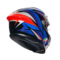 AGV K6 S E2206 スラッシュカット ヘルメット ブラック ブルー レッド - 4