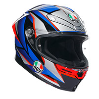 Casco AGV K6 S E2206 Slashcut negro azul rojo