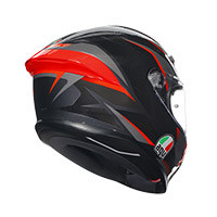 AGV K6 S E2206 スラッシュカット ヘルメット ブラック グレー レッド - 4