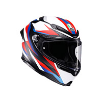 AGV K6 S E2206 タイムワープ ヘルメット ブラック マット レッド ブルー
