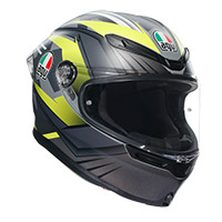 Casque Agv K6 S E2206 Excite Camo Mat Jaune