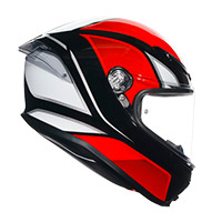 AGV K6 S E2206 Hyphen Helm schwarz rot weiß - 2