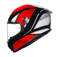 AGV K6 S E2206 Hyphen Helm schwarz rot weiß - 3