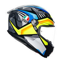 Casco Agv K6 S E2206 Joan Nero Blu Giallo - img 2