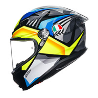 AGV K6 S E2206 ジョアン ヘルメット ブラック ブルー イエロー - 3