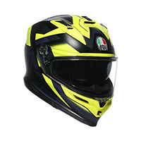 Casco AGV K7 E2206 Kyber negro amarillo fluo