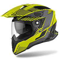 Casco Airoh On-off Commander Boost Giallo Opaco