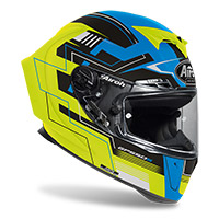Casco Airoh Gp 550 S Challenge Blu Giallo Opaco