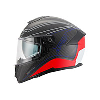 Casco Apex Fc500 Carbon Assen Rosso Blu Opaco - img 2