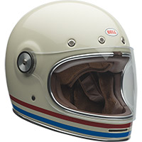 Casco Bell Bullitt Stripes Bianco Oxblood Blu