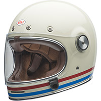 Casco Bell Bullitt Stripes bianco oxblood blu