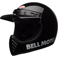 Casque Bell Moto-3 Classic Ece6 Noir Brillant