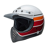 Casque Bell Moto-3 Rsd Saddleback Ece6 Blanc Noir