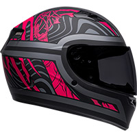 Casco Bell Qualifier Rebel negro opaco rosa - 4