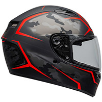 Casco Bell Qualifier Stealth negro opaco rojo - 3