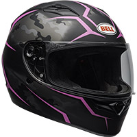 Casco Bell Qualifier Stealth negro opaco rosado - 2