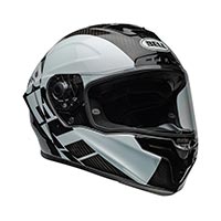 Bell Race Star Flex Dlx Offset negro blanco brillo - 2