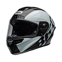 Bell Race Star Flex Dlx Offset negro blanco brillo