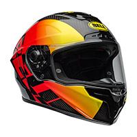 Bell Race Star Flex Dlx Offset negro rojo brillo - 2