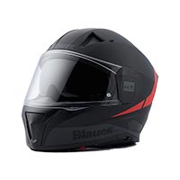 Casco Blauer Nf01 Naca Grafica A Nero Opaco Rosso