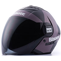 Casco Blauer Real Graphic A Nero Opaco Titanio