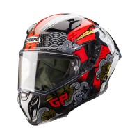 Casco Caberg GP Carbon Sora oro argento rosso
