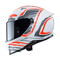 Caberg Avalon Forge Helmet White Orange Silver
