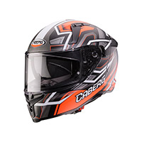 Casco Caberg Avalon X Brama rosso fluo antracite opaco
