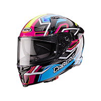 Casco Caberg Avalon X Brama azzurro giallo fuchsia