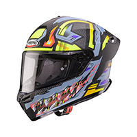Casco Caberg Roxter Hunter gris amarillo mate