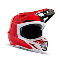 Fox V3 Rs オプティカル ヘルメット レッド フルオ