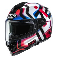 HJC i72 Tala Helm blau rot