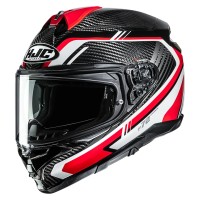 Casco Hjc F72 Carbon Kairo bianco rosso