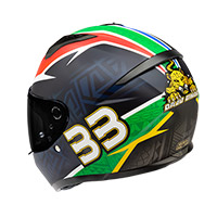 Hjc C10 Bb33 Helmet Green Red - 4