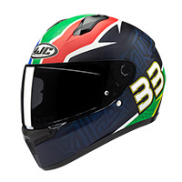 Casco HJC C10 BB33 verde rosso