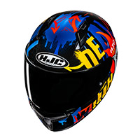 Casco Hjc C10 Fop Blu Arancio - img 2