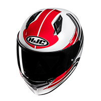 Hjc C10 Hiper Helmet White Red - 2