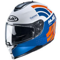 HJCC70カーブヘルメットブルーオレンジ