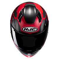 HJC C10 缶入りヘルメット ブラック レッド - 3