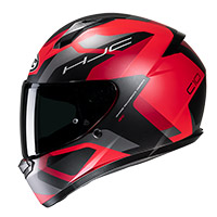 HJC C10 Tins Helm schwarz rot - 4