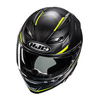 Hjc F71 Carbon Esira Helmet Yellow Matt