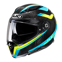 Casco Hjc F70 Carbon Ubis Aqua Nero