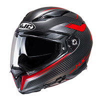 Casco Hjc F70 Carbon Ubis Nero Rosso