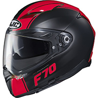 Casco Hjc F70 Mago Nero Rosso