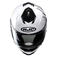HJC i71 Celos ヘルメット ホワイト イエロー - 3