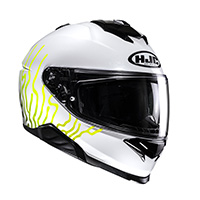 HJC i71 Celos Helm weiß gelb - 2