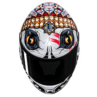Hjc Rpha 12 Skully Helmet White Red - 4