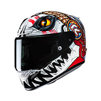 Hjc Rpha 12 Skully Helmet White Red
