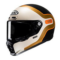 Hjc V10 Grape Helmet Beige Orange